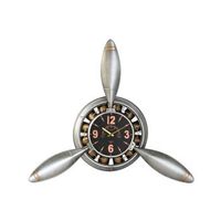 reloj pared metal pvc 133x24x120 helice avion