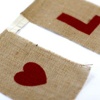 I Love You - Eco Jute Bunting