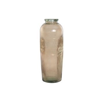 Jarron Cristal Reciclado 30x30x72 Rayado Champan