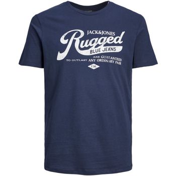 Jack & Jones Camiseta 12237363 JJEJEANS TEE SS O-NECK 23/24 SNJNR MOOD INDIGO para niño
