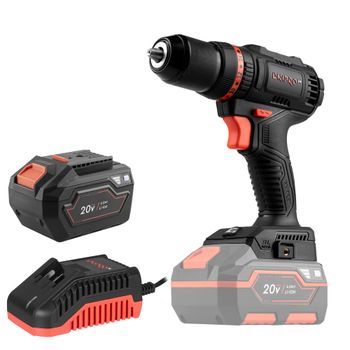 Dnipro-m Taladro Atornillador Cd-201hbc Compact, Brushless 20v 45nm, 2 Velocidades, 20+3 Posiciones De Par, Portabrocas 13mm, Batería 6ah Y Cargador