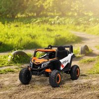 coche electrico para ninos 12v con 2 motores naranja aiyaplay