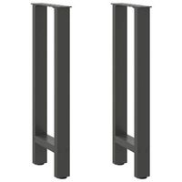 patas para consola antracita 2 unidades 38 x 72-73 cm acero vidaxl
