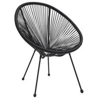 pack 2 uds sillas de jardin  silla de exterior  sillon moon ratan negro