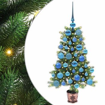 Árbol De Navidad Con 150 Led Con Soporte Verde 90 Cm Pe Vidaxl