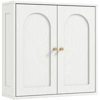 armario de bano mural de mdf con 2 puertas y 2 estantes 60 x 20 x 60 cm r blanco
