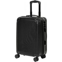 homcom maleta rigida pequena 48l equipaje expandible con 4 ruedas compartimento para portatil 56x36x24 cm negro