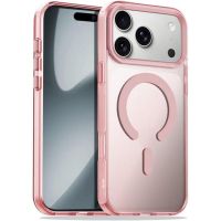 funda para movil cool magnetica silicona rosa antigolpes magsafe para iphone 17 pro