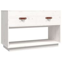 mueble tv  mueble de salon  armario tv madera maciza de pino blanco 90x40x60 cm