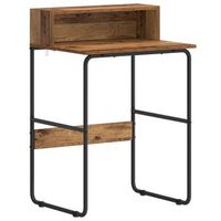 escritorio con almacenamiento madera envejecida 60 x 50 x 91 cm vidaxl