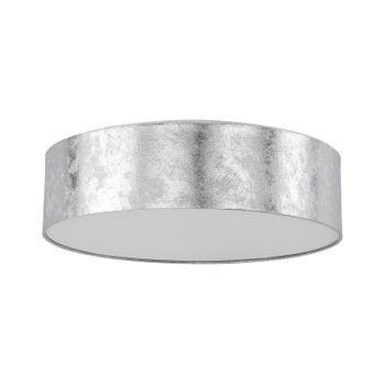 Lámpara De Techo Plateada De Poli Algodón Ø 45 Cm Glamour Rena