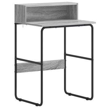 Escritorio Con Almacenamiento Sonoma Gris 60 X 50 X 91 Cm Vidaxl