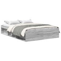 cama doble  cama para adultos  estructura de cama gris sonoma 140x190 cm