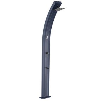 Ducha Solar De Aluminio Gris Para Exteriores Sined Doccia Lea Grigia