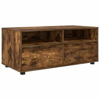 gabinete de tv 100 x 48 x 43 cm roble ahumado vidaxl