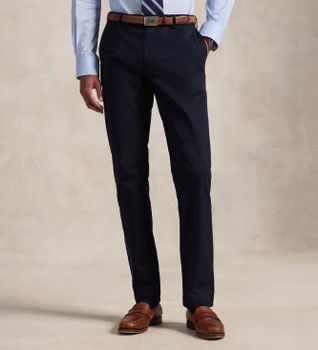 Polo Ralph Lauren para hombre. 710644988002 Pantalón Stretch Slim Fit marino (30/32), Casual, Algodón