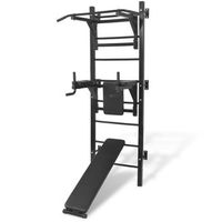 maquina de musculacion multiusos para la pared negra vidaxl