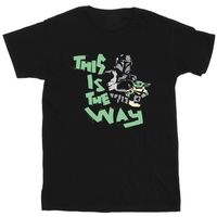 disney camiseta manga larga the mandalorian this is the way para nina