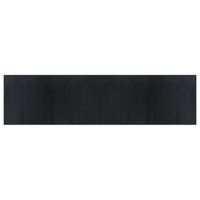 alfombra rectangular bambu negro 100x400 cm vidaxl