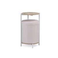 mesa de centro con 2 pufs con espacio de almacenamiento nestup 1 blanco  roble de hjh living