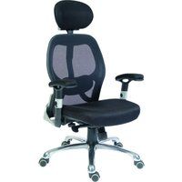 teknik cobham oa1013blk mesh reclining executive chair - black black