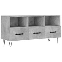mueble de tv madera de ingenieria gris hormigon 102x36x50 cm vidaxl