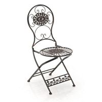 silla exterior plegable mani metal bronce 50x43x915 cm clp