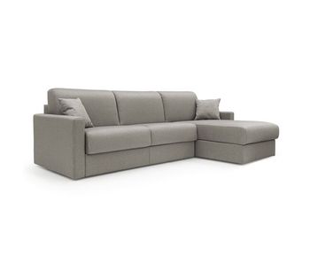 Chris sofá esquinero de 5 plazas en tejido impermeable 288 cm derecho (mat. 160x197) taupe