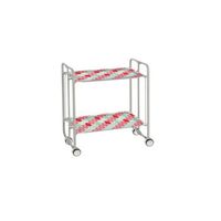 carrito auxiliar plegable bauhaus con ruedas r armazon metalico gris 2 niveles 4 posiciones ajustables89