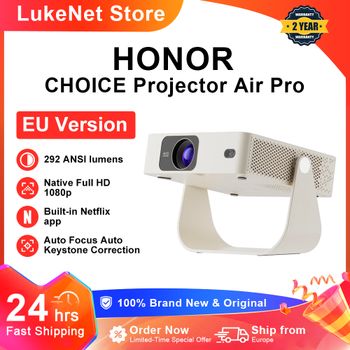 Proyector Portátil HONOR CHOICE Air Pro con Netflix Integrado, 292 ANSI Lúmenes, Resolución Nativa 1080P FHD, Enfoque Automático y Corrección Trapezoidal Automática, Wi-Fi 6, 180 °   Soporte Giratorio