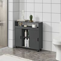 mueble de bano lumijoki carrito 71 x 70 x 20 cm aglomerado gris oscuro encasa