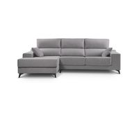 chaise longue noelia xl 4 plazas lado izquierdo gris claro