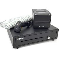 approx apppospack4180 pack tpv cajon portamonedas  impresora termica  lector de codigos  rollos termicos