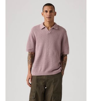 Levi's para hombre. 007T8-0001 Polo Dillon lila (M), Casual, Algodón, Manga corta