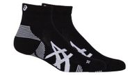 2 pares de calcetines asics cushion run quarter negro