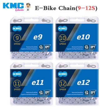 KMC E-BiKE E8 E9 E10 E11 E12 cadena 8 9 10 11 12 velocidades 136 eslabones antioxidante bicicleta deportiva eléctrica cadenas de bicicleta eléctrica originales