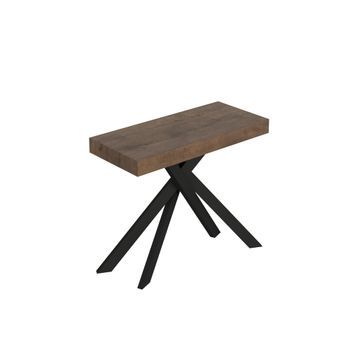 Consola Extensible 90x40/196 Cm Saki Premium Small Patas Nogal Antracita