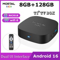 2026 nuevo smart tv box t1  rk3518 android 16 wifi 6 bt 54 interfaz de doble ui 8k ultra hd 8gb ram 128gb rom reproductor multimedia inteligente
