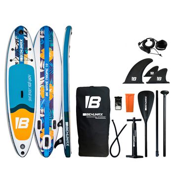 BEHUMAX - Tabla de paddle surf inflable Be Wave Tropic 10 con tecnología Dropstitch y doble capa PVC militar, ideal para yoga y pesca