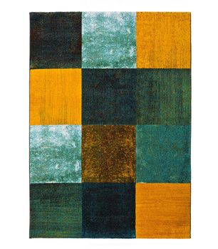 Moar 16187 - Alfombra moderna de cuadros de colores
