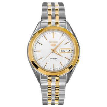 Reloj hombre automático Seiko 5 Classic SNKL24K1 38 mm   30 m, correa de acero bicolor