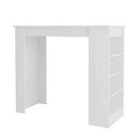 mesa de bar de madera golondrina 117 x 54 x 1018 cm - blanca