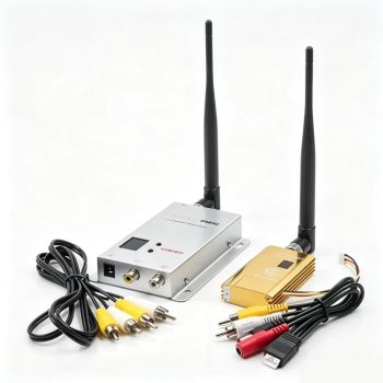 Parte 1,2 GHz de 1.5W FPV Transmisor y Receptor FPV de 12 canales, 8CH TX 1500mW, 1080-1360MHz, Alcance de más de 10 km,