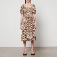 barbour x house of hackney martello zebra-print lyocell dress - uk 10