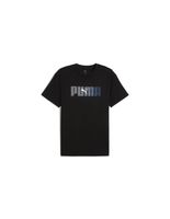 camiseta puma essentials logo lab hombre negro
