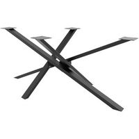 soporte para mesa de comedor jimmy en forma de mikado metal negro 70x120x72 cm clp