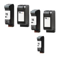 compatible multipack hp deskjet 940cvr printer ink cartridges 5 pack -c6615de
