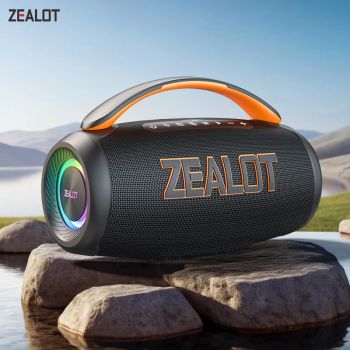 Es-Zealot-P12 Altavoz Bluetooth Portátil de 60W con Excelente Rendimiento de Bajos, Altavoz HiFi