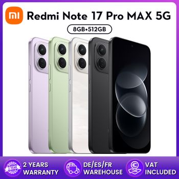 Versión Global Redmi Note 17 Pro Max, Teléfono Inteligente 5G, Pantalla AMOLED de 6.83', HyperCharge de 100W, Batería de 10000mAh, Potente Snapdragon 6 Gen 5, Sistema de Imágenes Ultra Claras con IA,