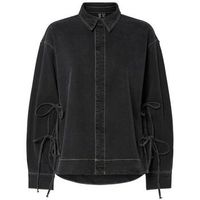 pieces cazadora vaquera pcmathea curved denim para mujer